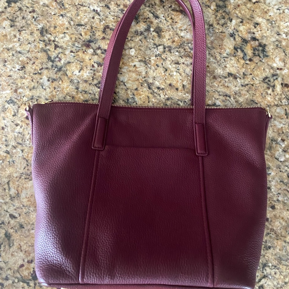 Vera Bradley Burgundy Tote Bag - Picture 4 of 7